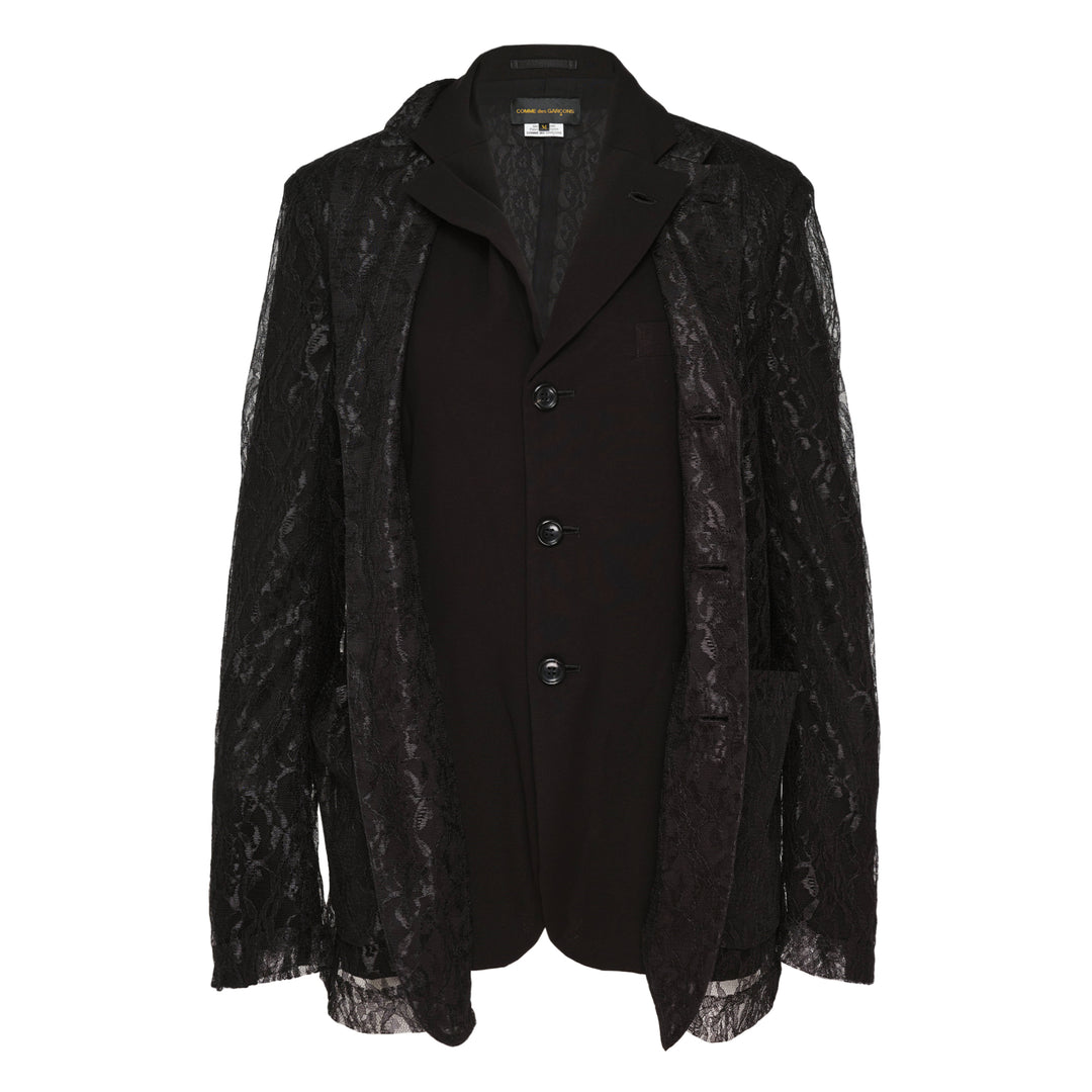 Black Lace Tailored Blazer