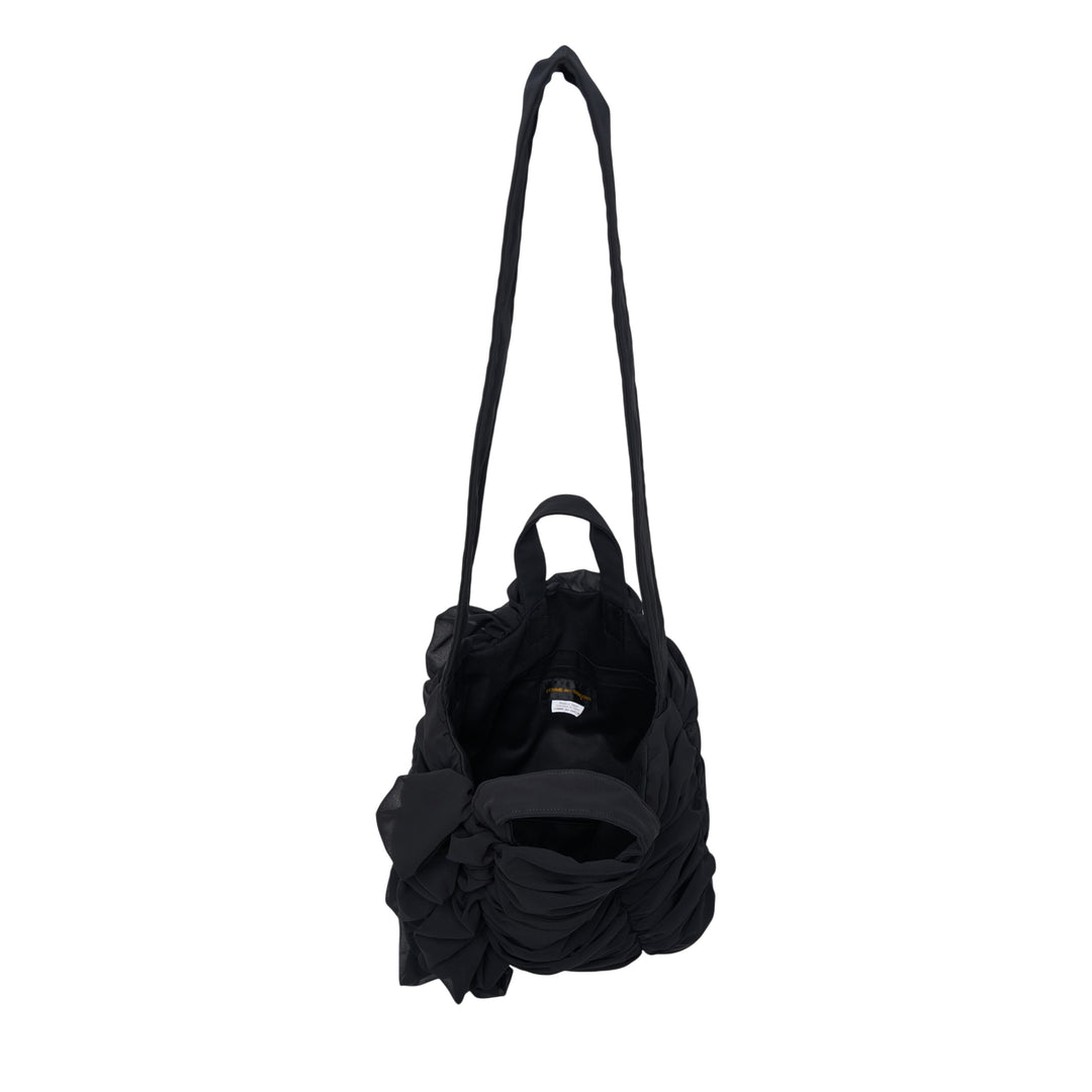 Ruched Ruffle Tote Bag