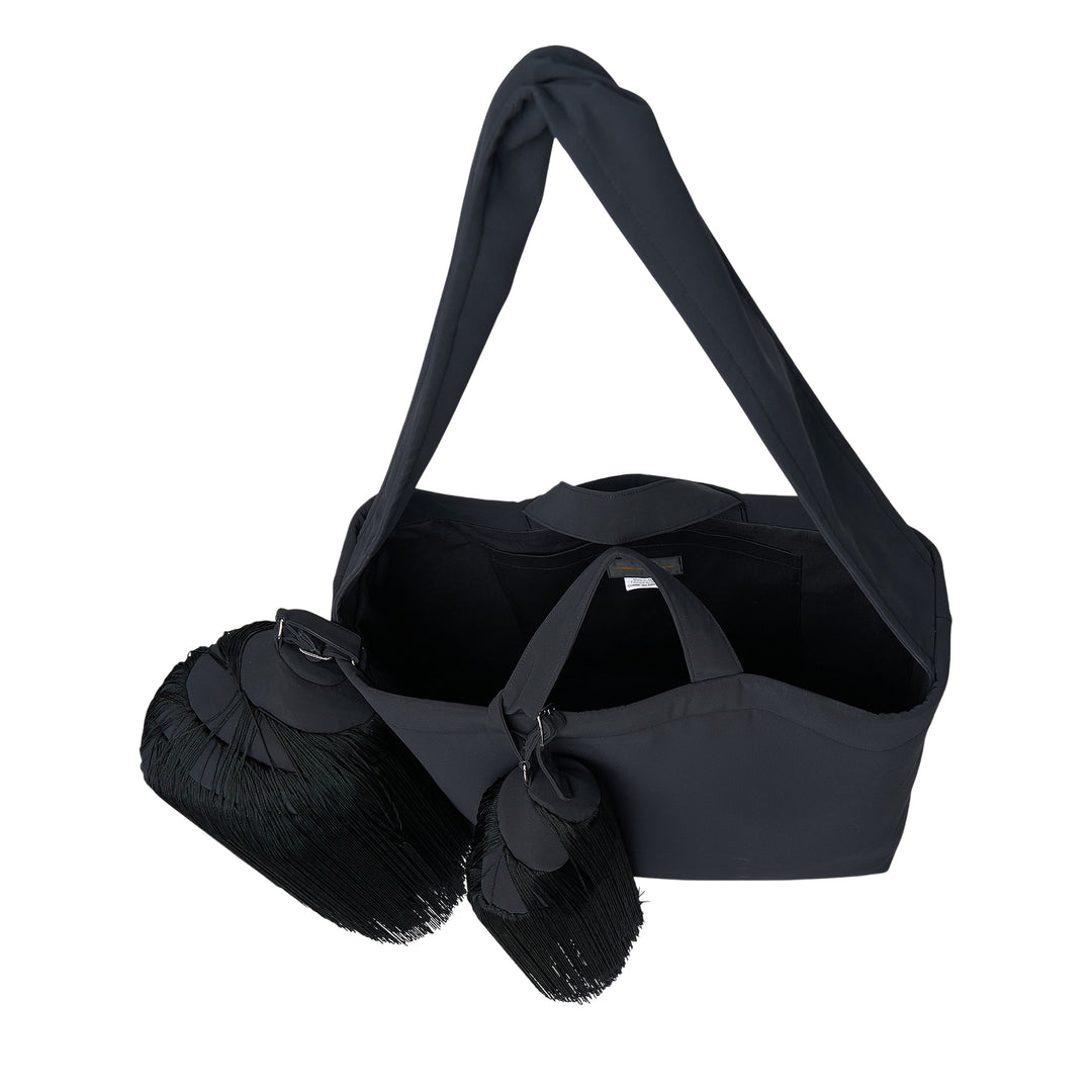Slouchy Tote With Fringe Pouches