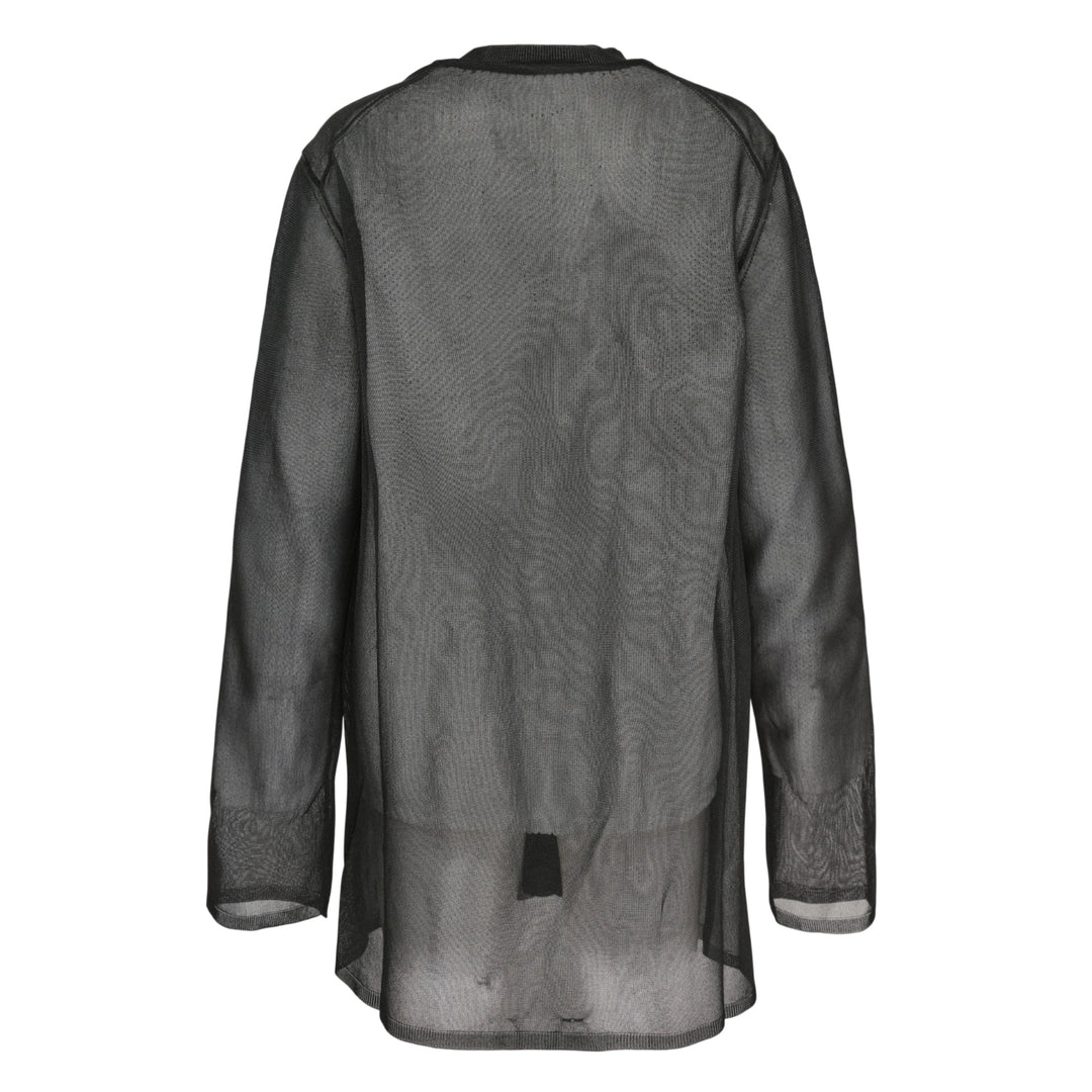 Sheer Layered Button-Up Shirt
