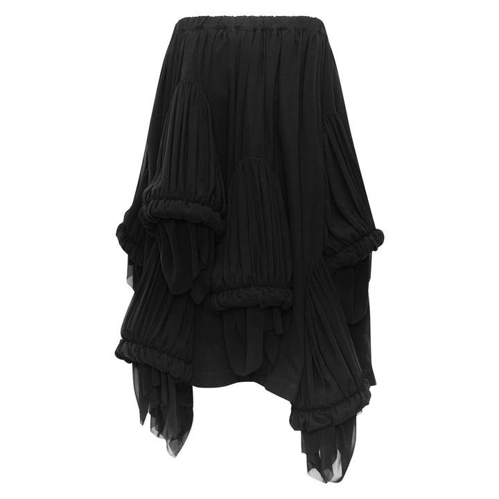 Layered Ruffle Pleated Skirt