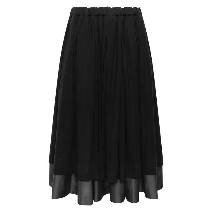 Pleated Drawstring Midi Skirt