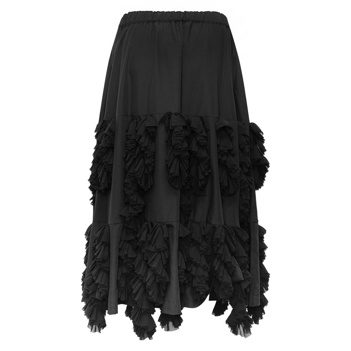 Layered Ruffle Midi Skirt