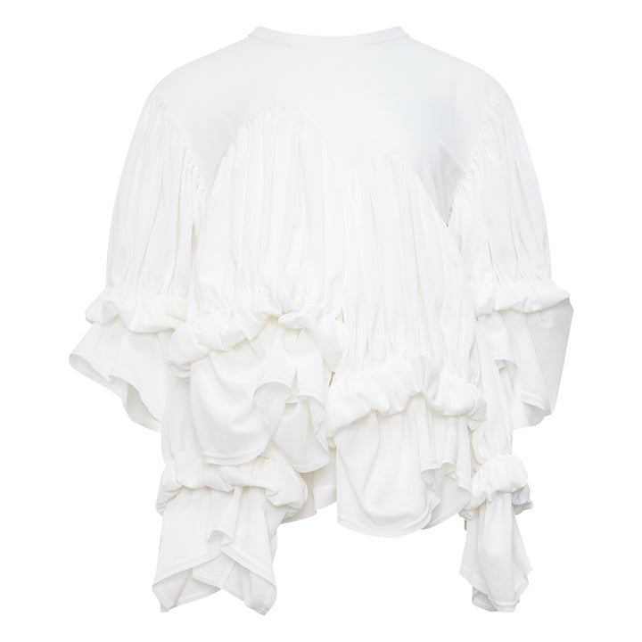 Translucent Layered Ruffle Top