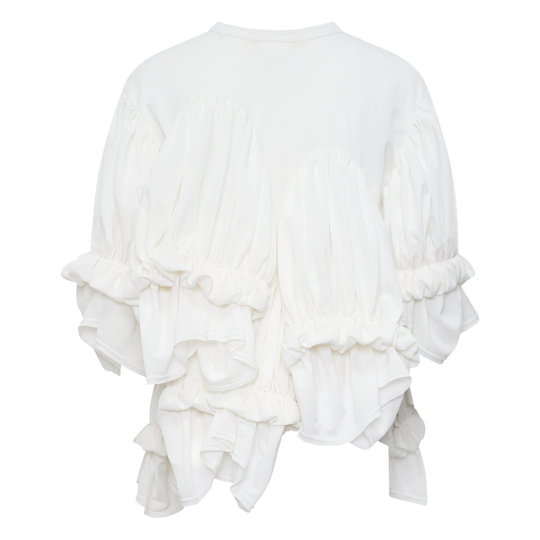 Translucent Layered Ruffle Top