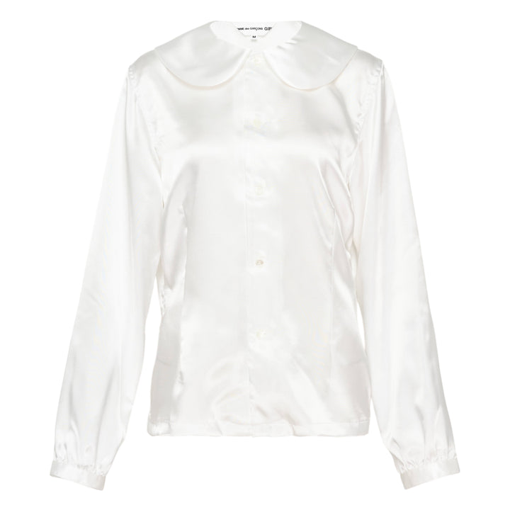 Satin Rounded Collar Blouse