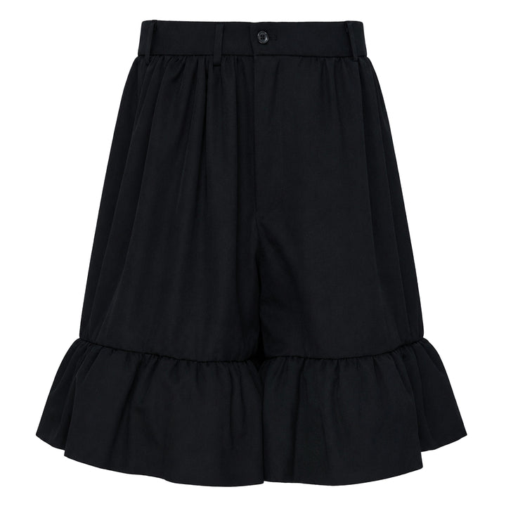 Ruffle Hem Flare Shorts