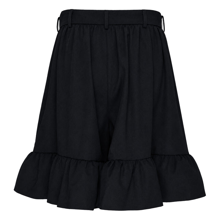 Ruffle Hem Flare Shorts