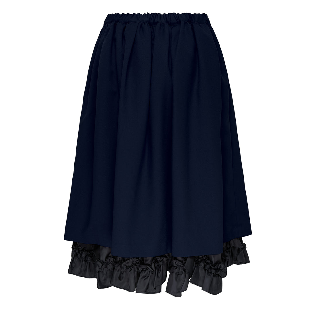 Pleated Drawstring Midi Skirt