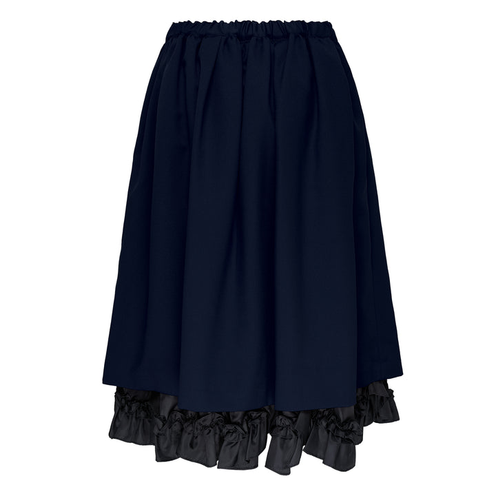Pleated Drawstring Midi Skirt
