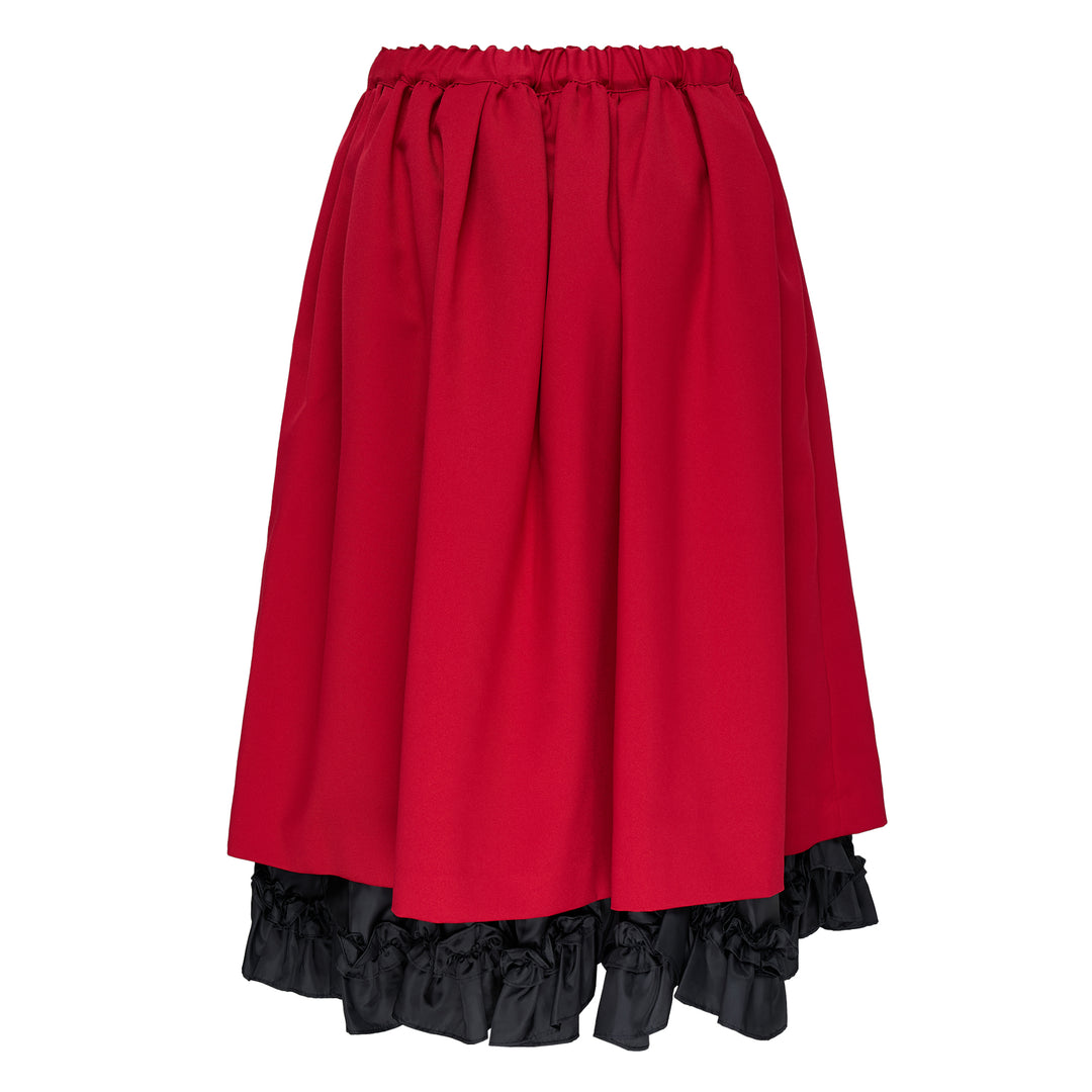 Pleated Drawstring Midi Skirt
