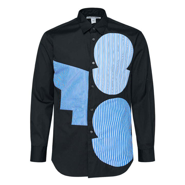 Abstract Patch Long Sleeve Shirt