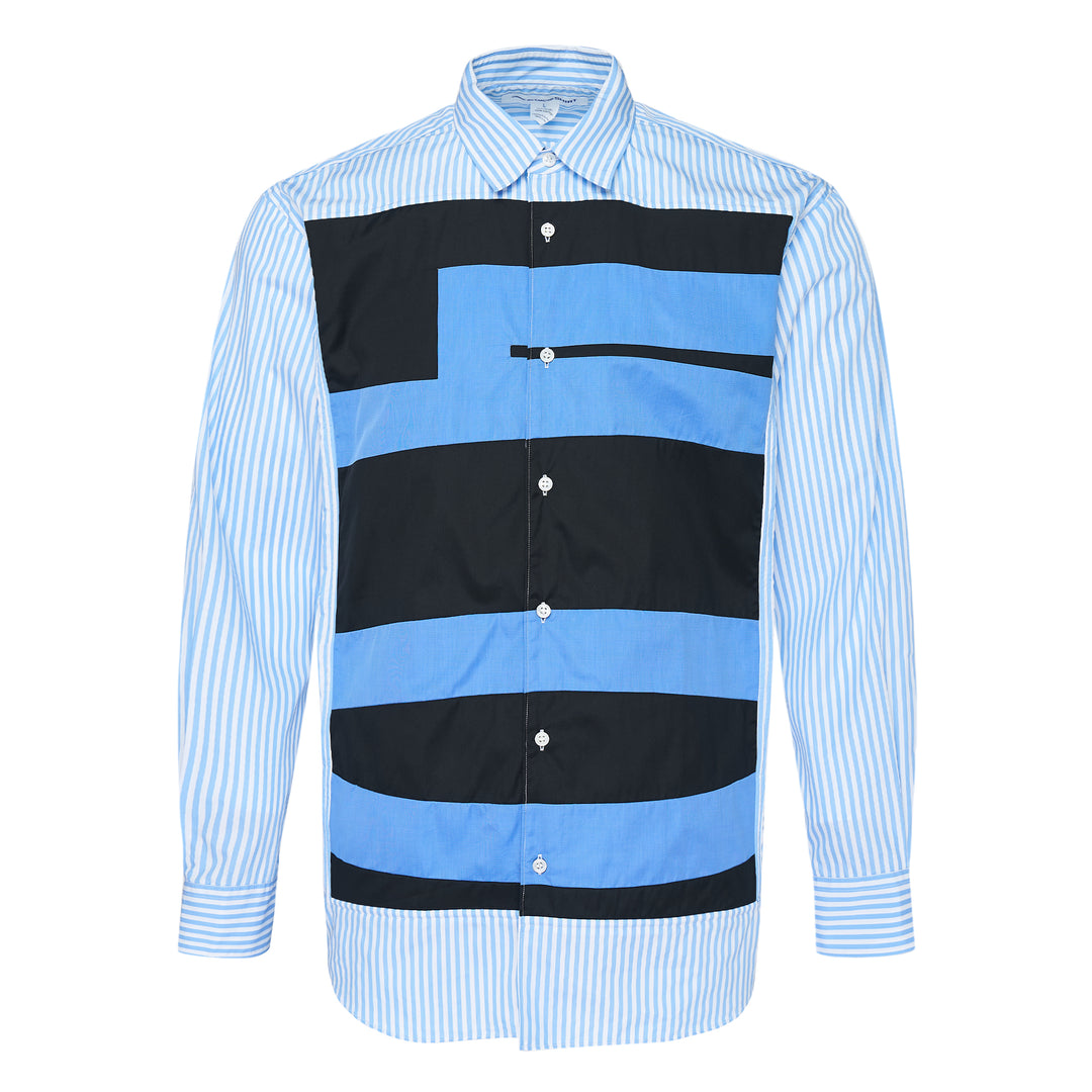 Striped Paneled Long Sleeve Shirt