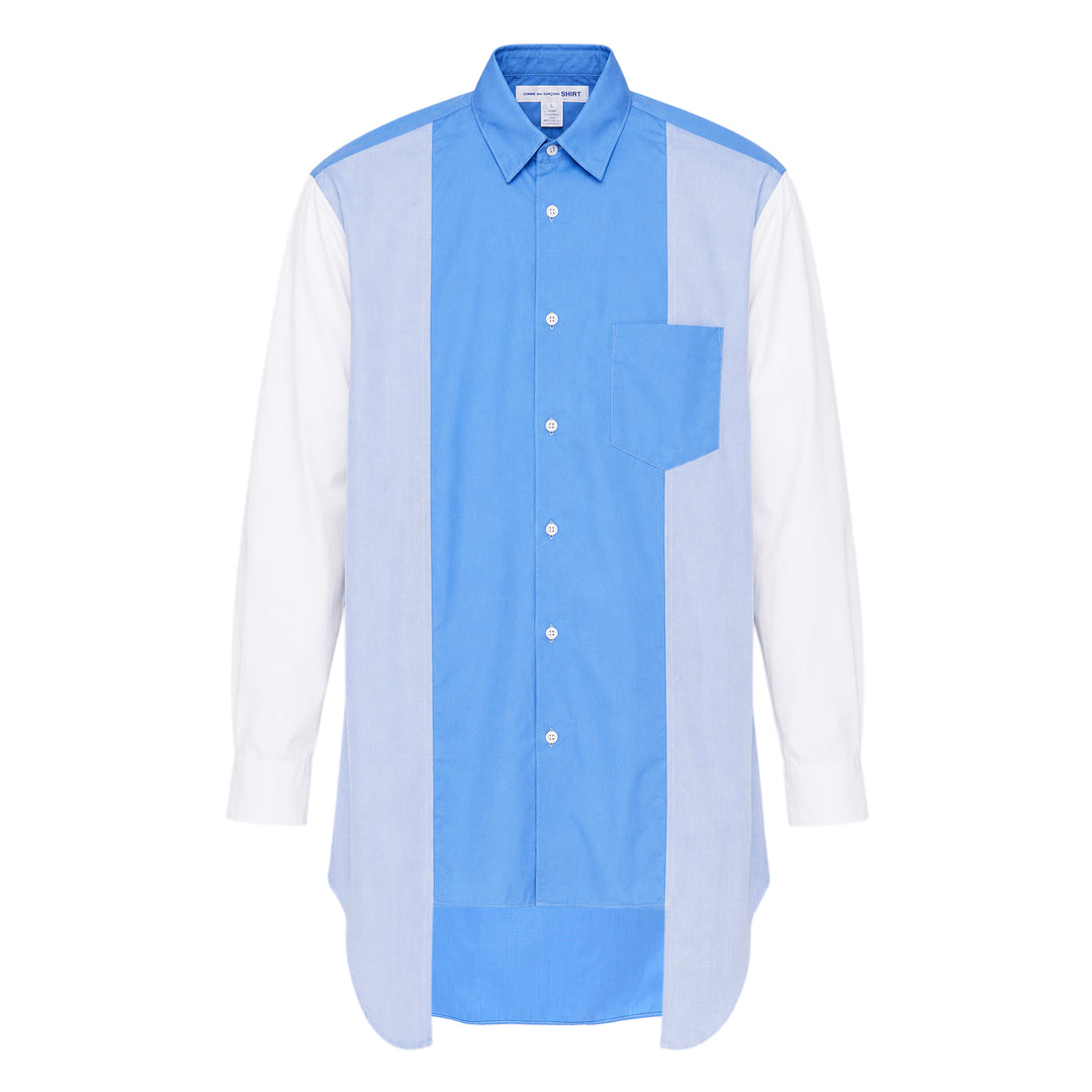 Colour Block Panelled Long Sleeve Shirt