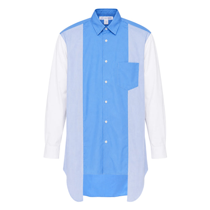 Colour Block Panelled Long Sleeve Shirt