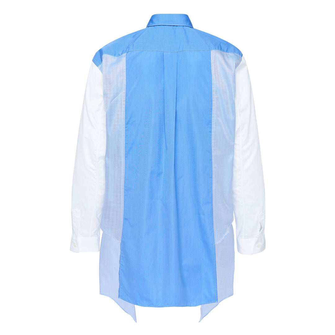 Colour Block Panelled Long Sleeve Shirt