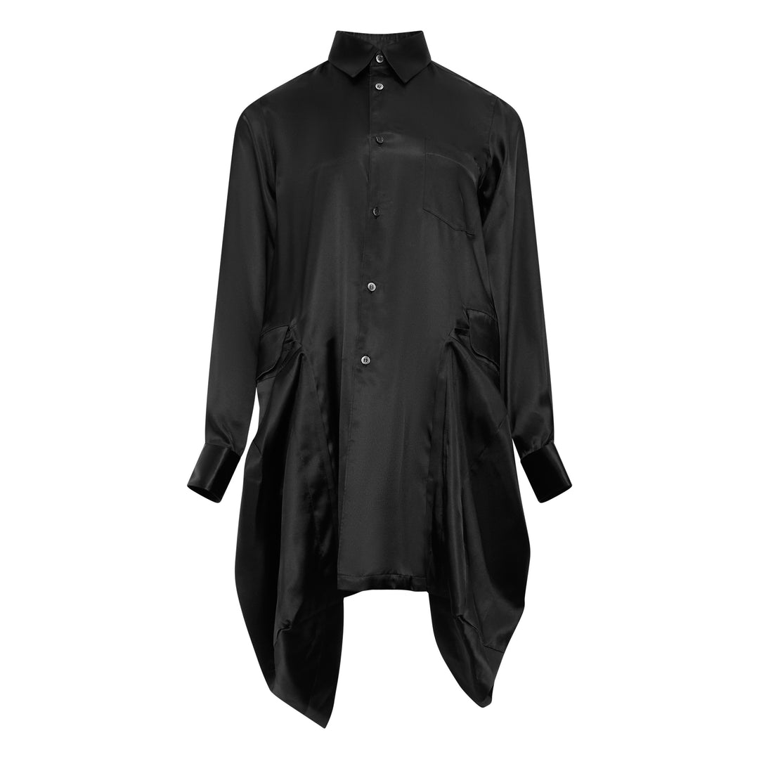 Satin Rounded Collar Blouse