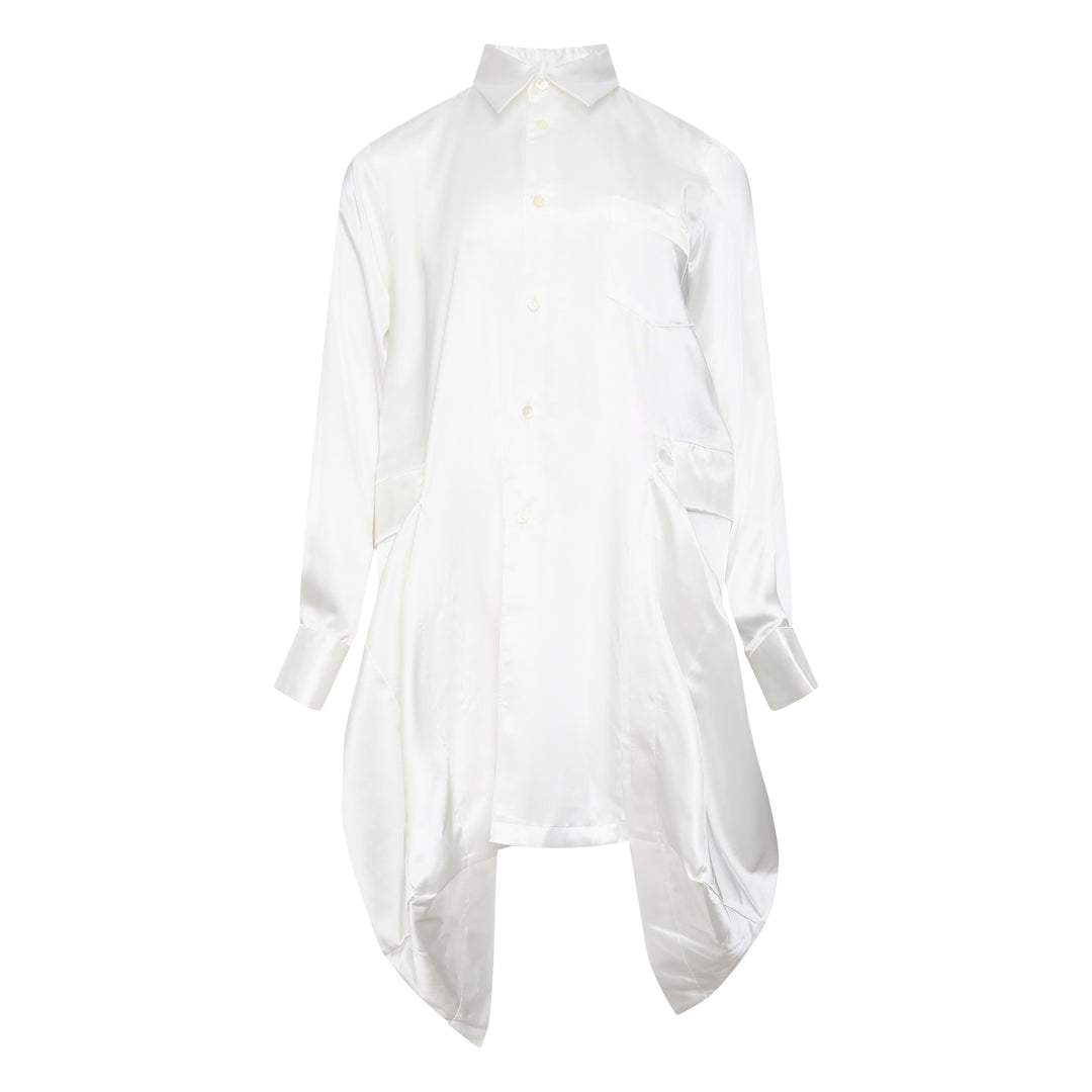 Satin Rounded Collar Blouse