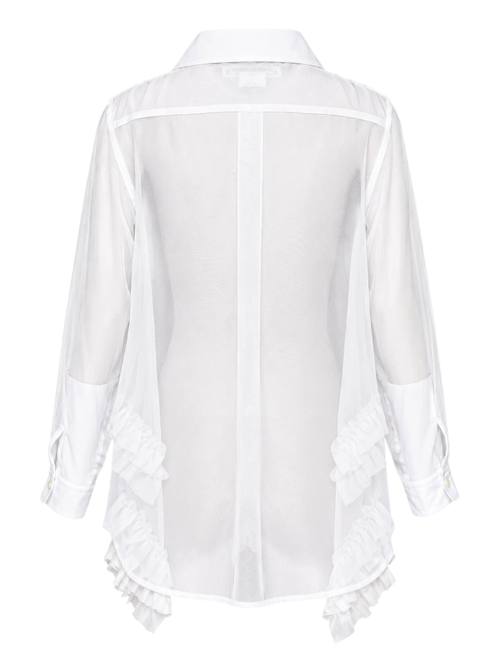 COMME des GARCONS COMME des GARCONS Sheer Layered Ruffle Blouse - view 2