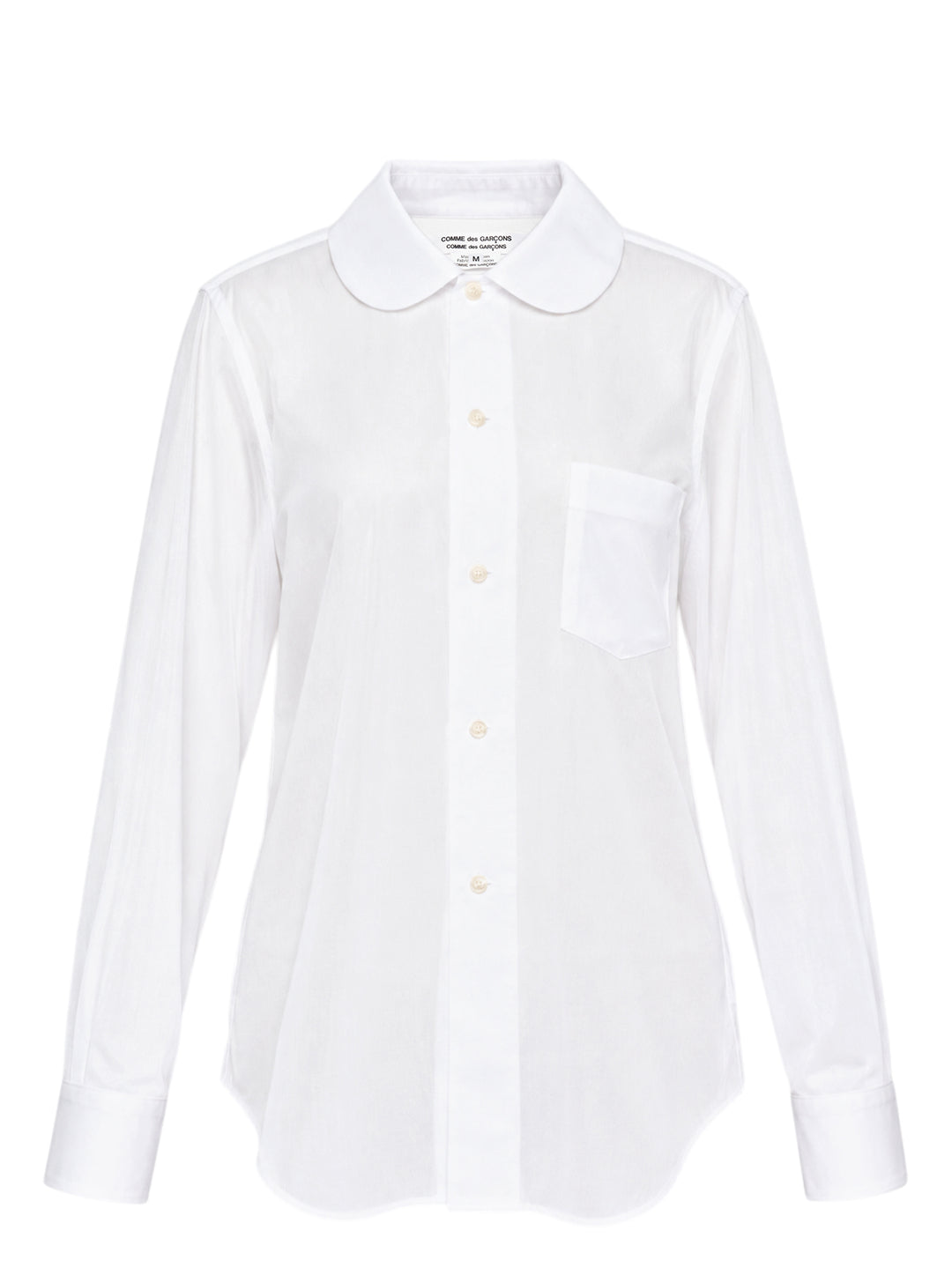 COMME des GARCONS COMME des GARCONS Round Collar Sheer Shirt