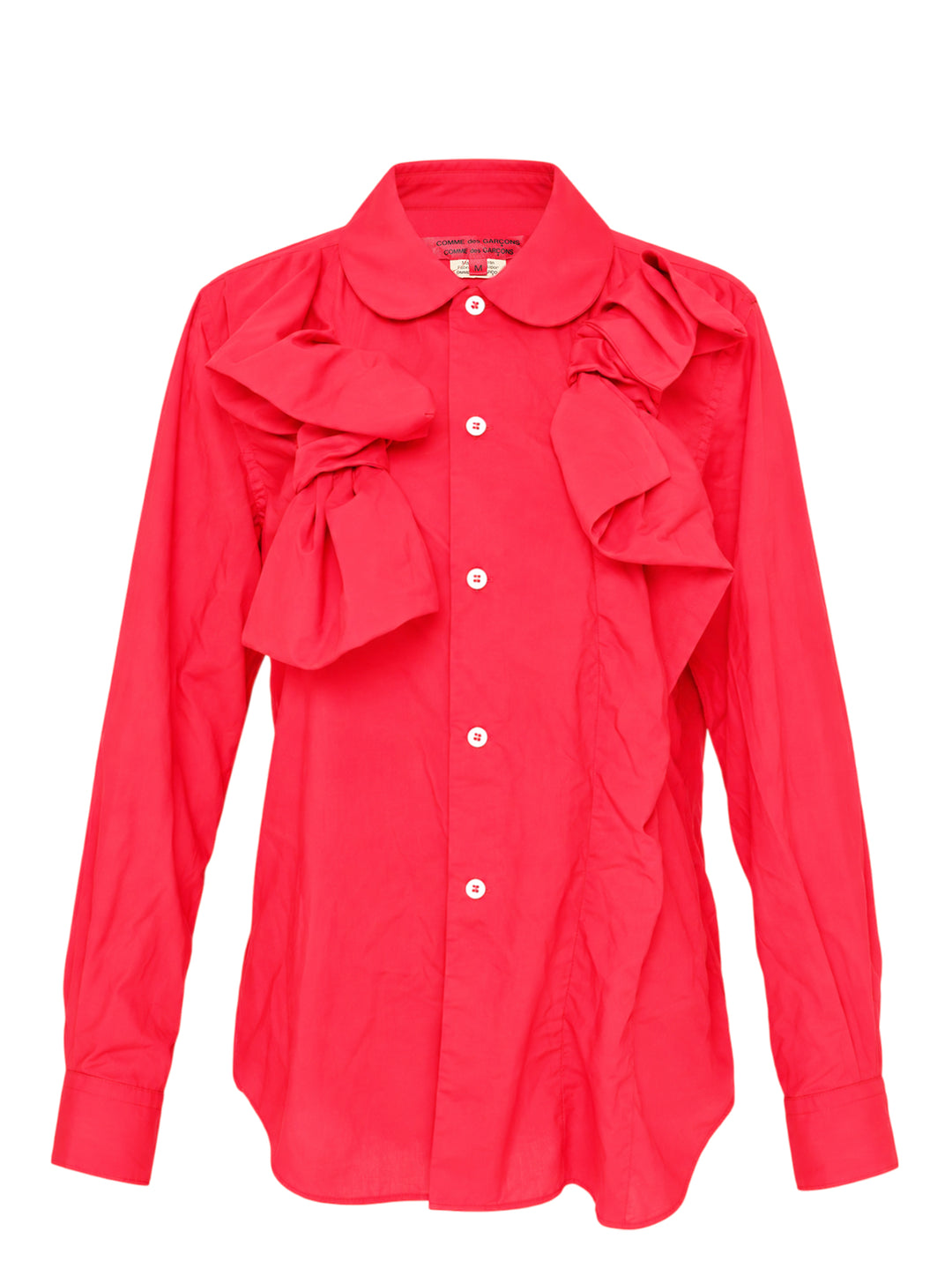 COMME des GARCONS COMME des GARCONS Sheer Ruched Sleeve Shirt