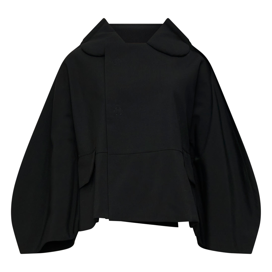 Cropped Balloon Sleeve Jacket