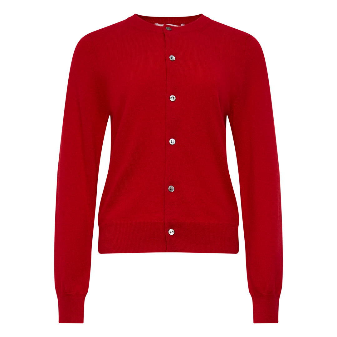 Rib Trim Button Cardigan