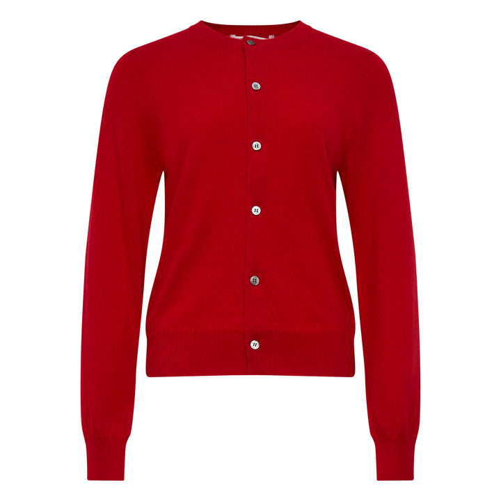 Rib Trim Button Cardigan