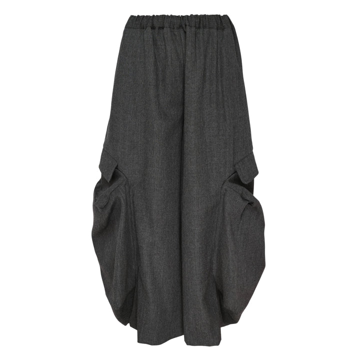 Wide-Leg Drawstring Cargo Pants