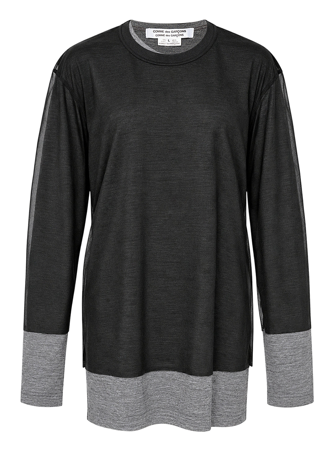 COMME des GARCONS COMME des GARCONS Asymmetrical Panelled Oversize Tee