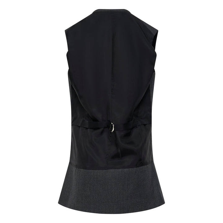 Longline Button Vest