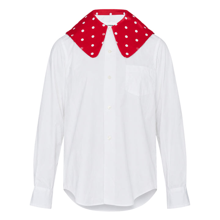 Polka Dot Collar Blouse
