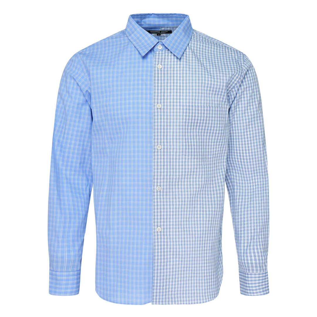 Cotton Small Check Long Sleeve Shirt