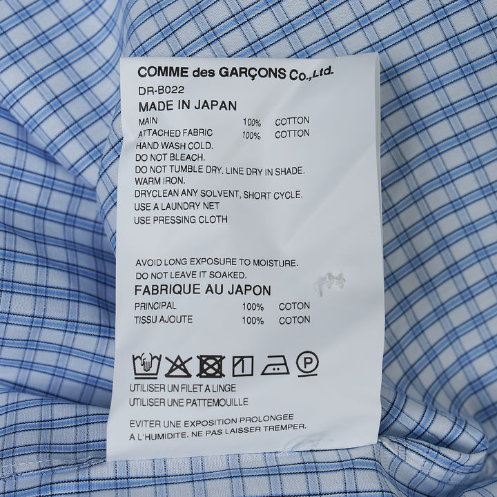 Cotton Small Check Long Sleeve Shirt