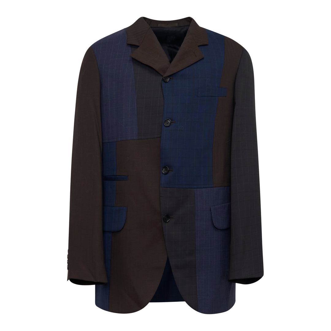 Patchwork Wool Blazer