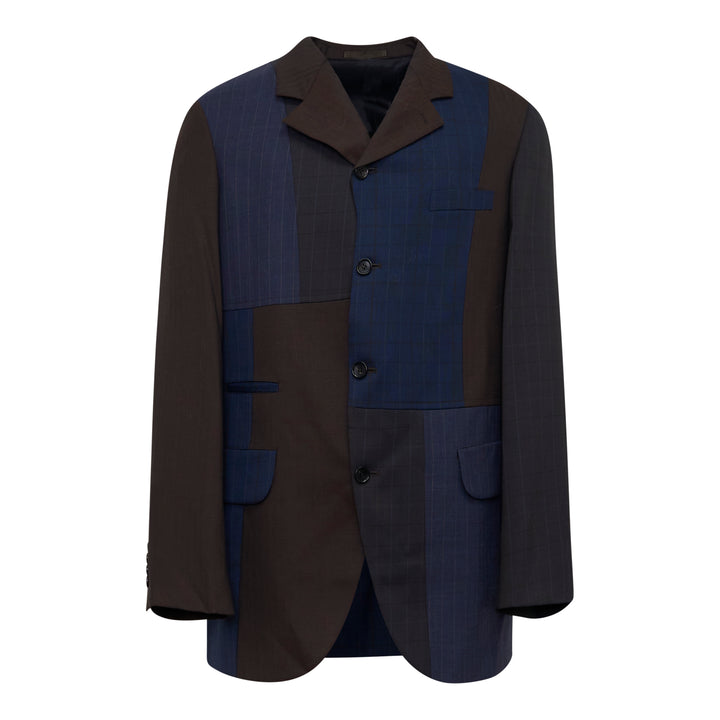 Patchwork Wool Blazer