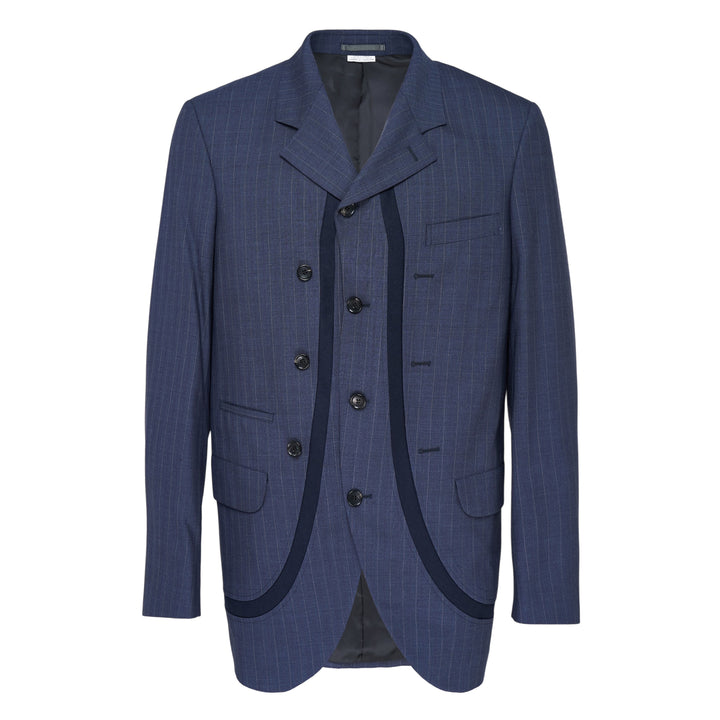 Pinstripe Wool Double Jacket