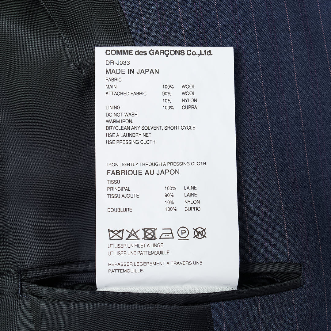 Pinstripe Wool Double Jacket