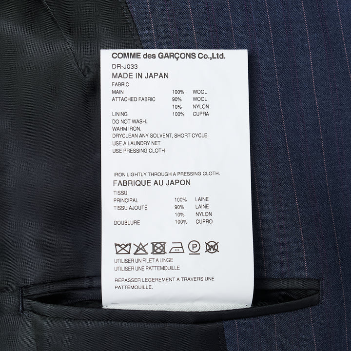 Pinstripe Wool Double Jacket