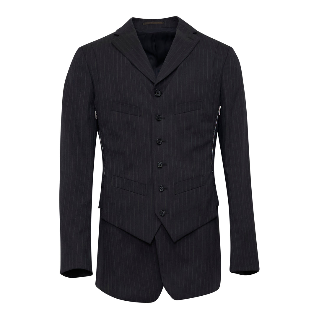 Dobby Stripe Wool Jacket