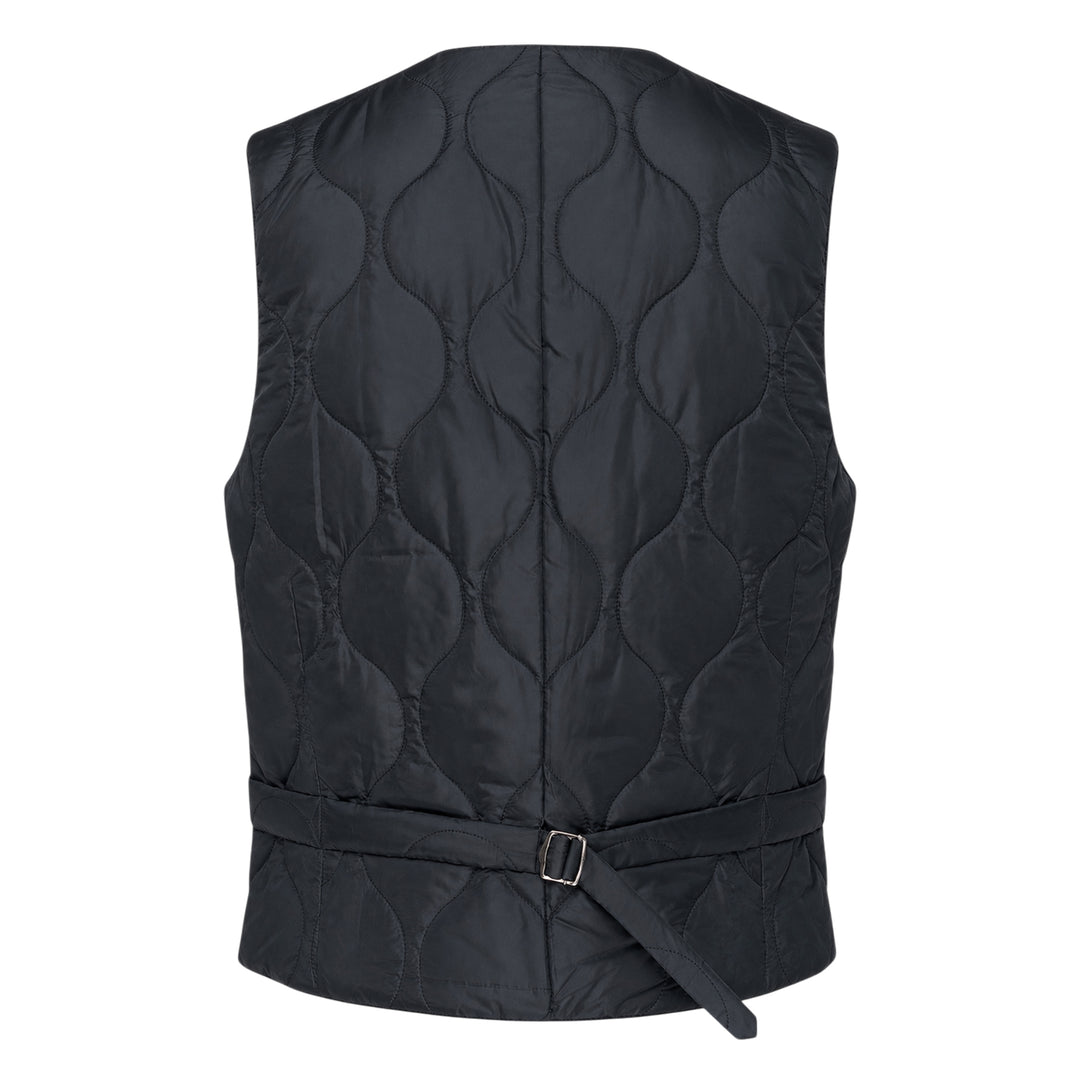 Wool Gabardine Quilted Vest