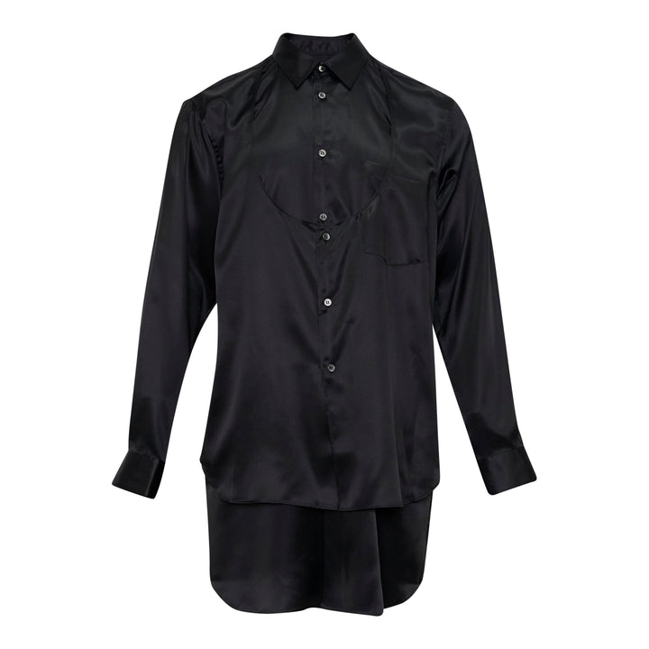 Polyester Satin Long Sleeve Shirt
