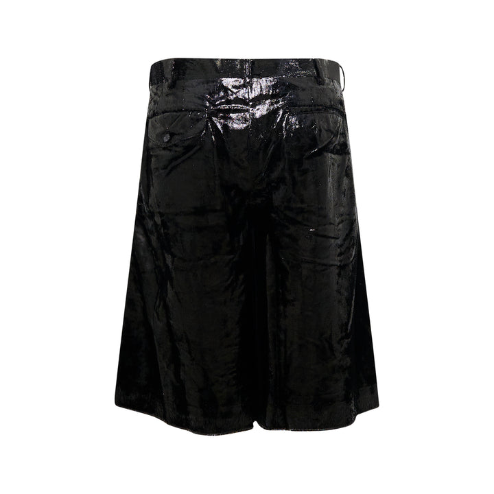 Velvet Pleated Shorts