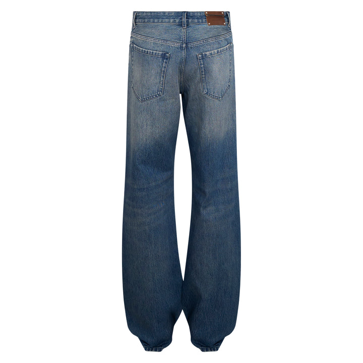 Loose Fit Mid Rise Straight Jeans