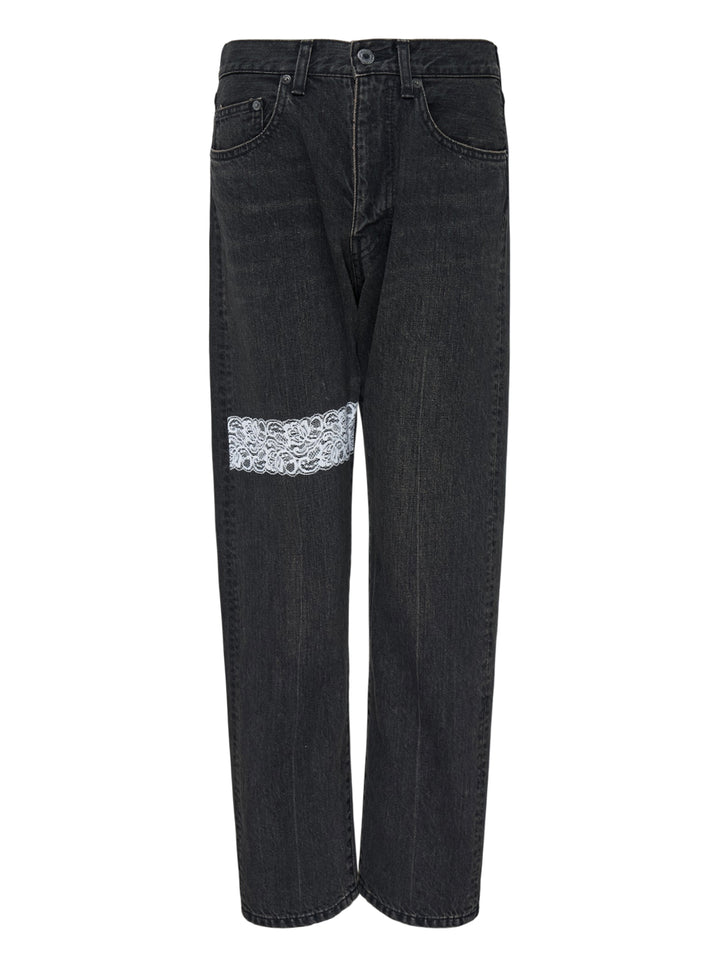 UNDERCOVER Lace Strip Jeans