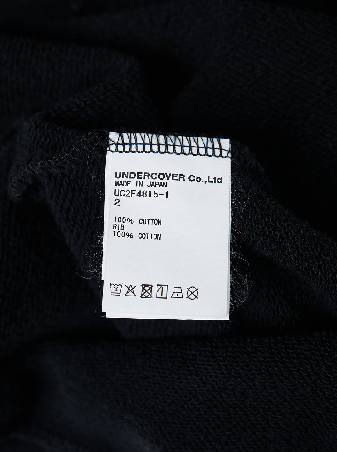 Undercover x Cindy Sherman black crewneck sweatshirt with a monochrome photographic print of a woman and mirrored Undercover logo on the chest - view 3