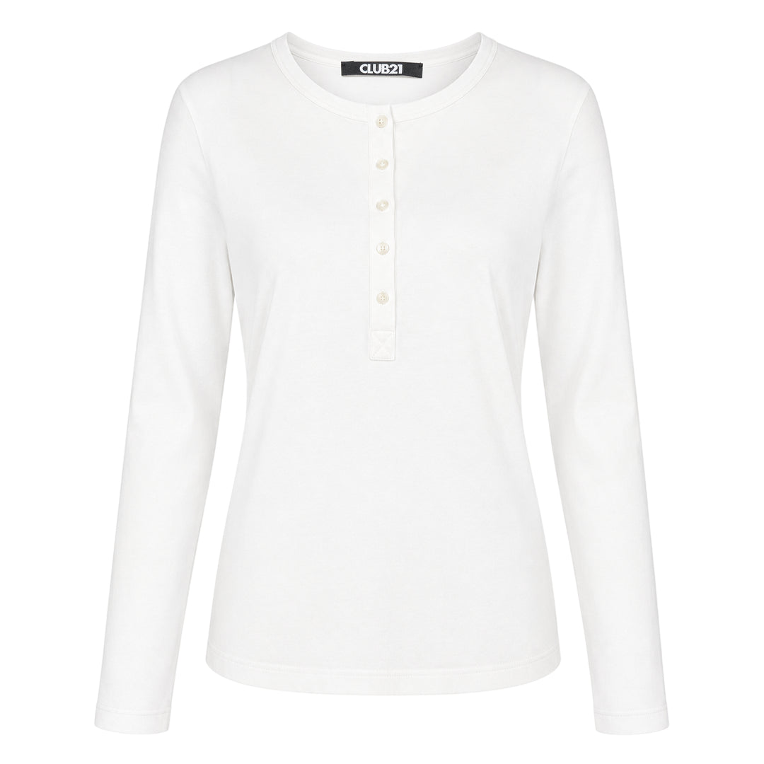Long Sleeve Henley Knit Top