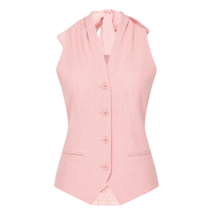 Anais Hand Brush Linen Vest