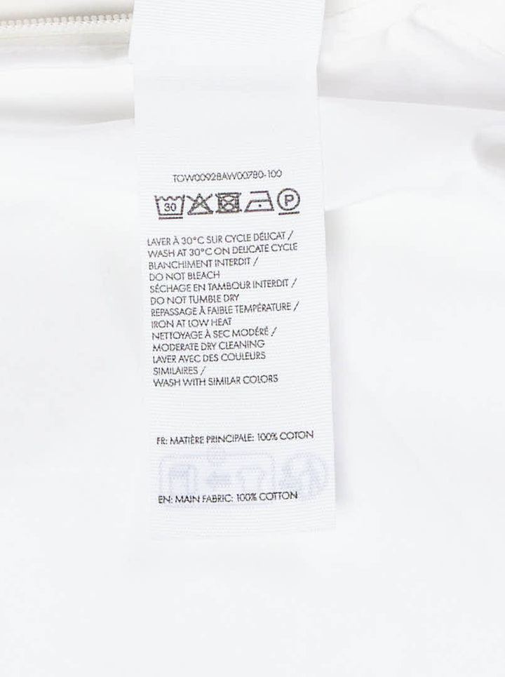 Jacquemus La Blouse Colombe white woven blouse with plunging V-neckline, voluminous sleeves and ruched waist - view 3