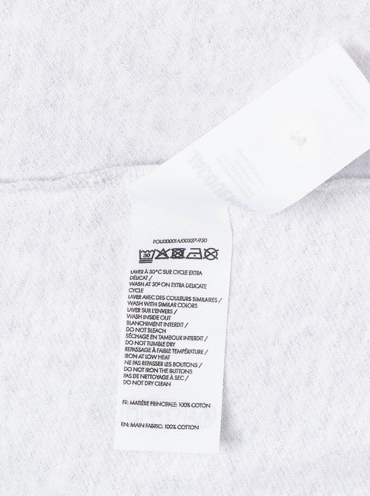 Jacquemus Le Polo Ruban in heather grey with a pointed collar, two-button placket and woven ribbon label at the hem - view 4